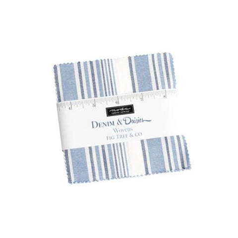 Denim Daisies Wovens Charm Pack -- Fig Tree Co