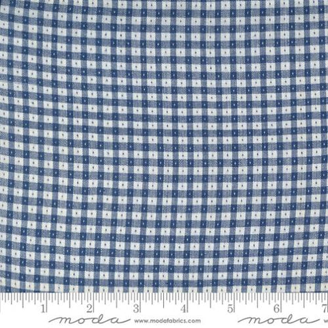 Gingham Checks and Plaids in Midnight Jean--  Denim Daisies by Fig Tree Co. -- Moda Fabrics