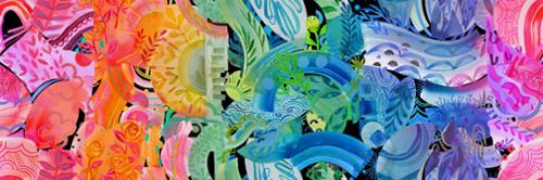 Natures Playground Ombre in Rainbow -- Playgrounds by Amarilys Henderson for Moda Fabrics