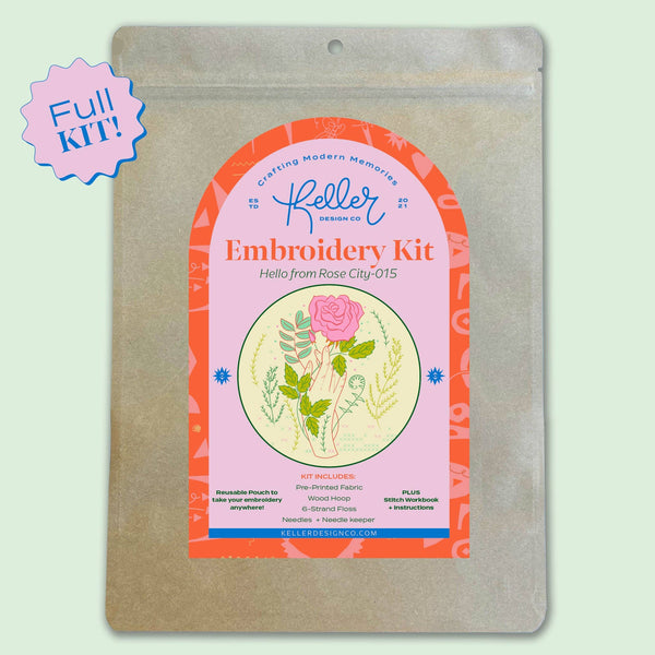 Hello From Rose City Embroidery Kit