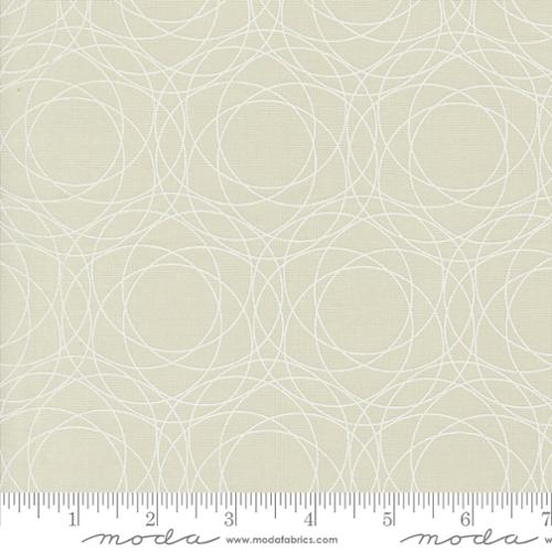 Geometric Circles in Shimmer Natural --  Spotted -- Zen Chic -- Moda Fabric