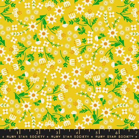 Inflorescence Florals in Golden Hour -- Favorite Flowers by Ruby Star Society -- Moda Fabric