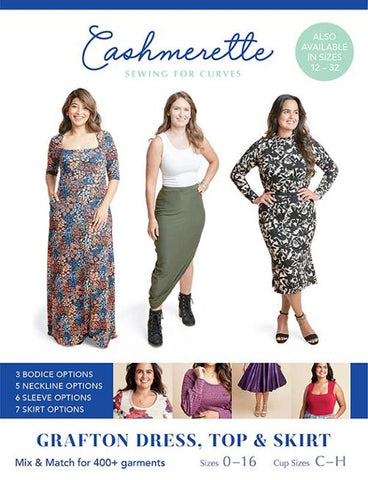 Grafton Dress, Top & Skirt 0-16 by Cashmerette