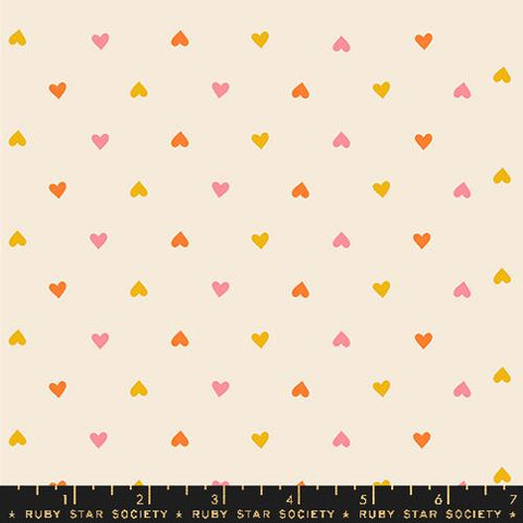 Ditsy Dots Hearts in Multi -- Juicy by Melody Miller -- Ruby Star Society -- Moda Fabrics