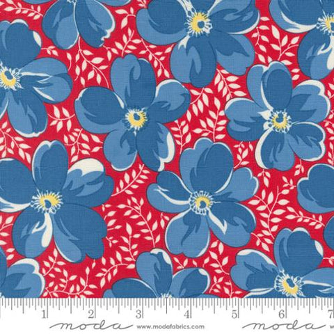 Viola Florals Feedsack in Cherry -- Time And Again by Linzee McCray -- Moda Fabrics