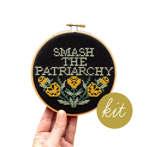 Smash the Patriarchy Embroidery Kit -- Junebug and Darlin