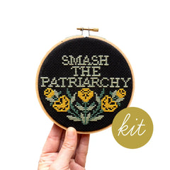 Smash the Patriarchy Embroidery Kit -- Junebug and Darlin