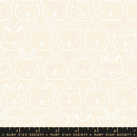 Sup Animals in Natural --  Woodland Park by Rashida Coleman Hale for Ruby Star Society -- Moda Fabrics