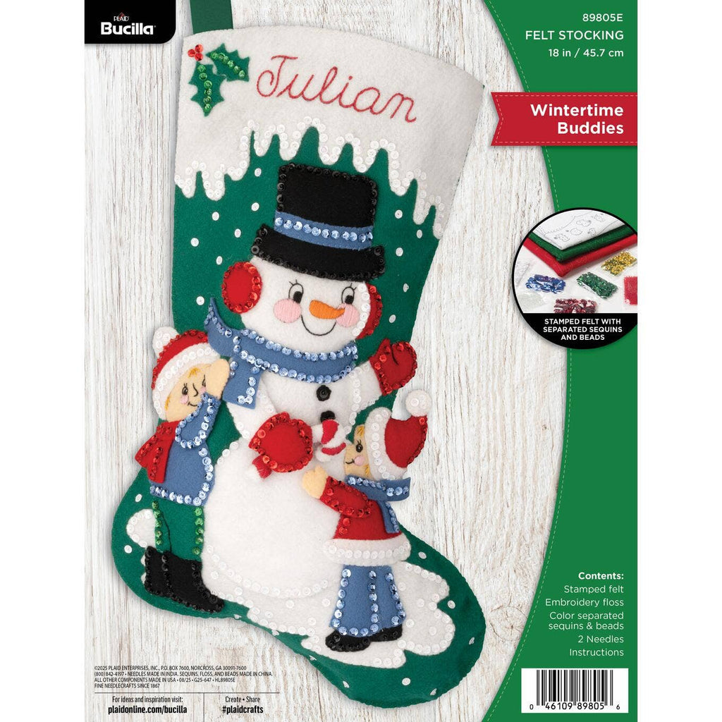 Bucilla® Seasonal Felt Stocking Kit - Wintertime Buddies