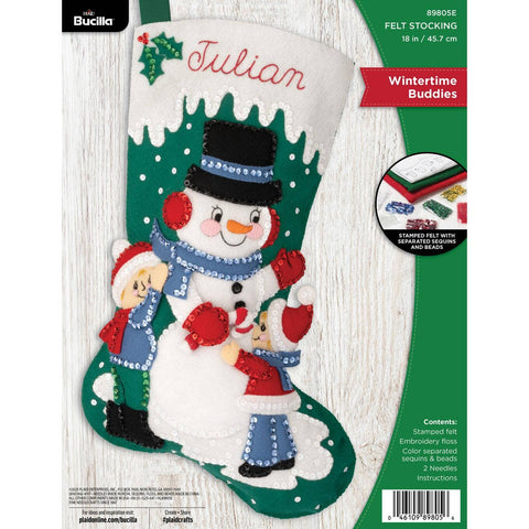 Bucilla® Seasonal Felt Stocking Kit - Wintertime Buddies