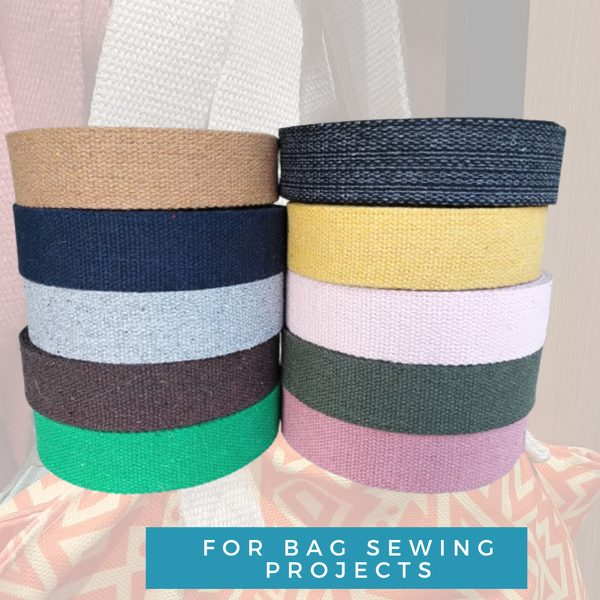 1.5" Green Heavy Cotton Webbing for Sewing Roll