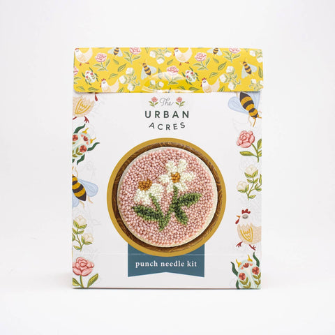 Pink Daisy Punch Needle Kit