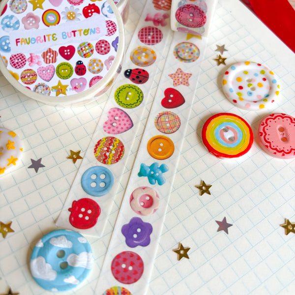 Favorite Buttons Washi Tape