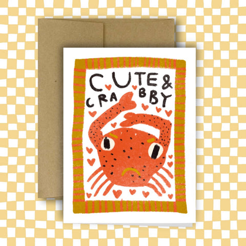 CUTE & CRABBY Greeting Card