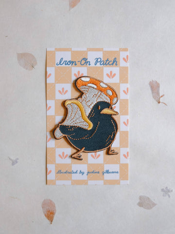 Mushroom Bird Iron-On Patch (New Size 3” x 2.5”)