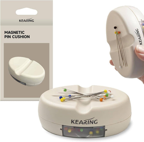 Kearing® Magnetic Pin Cushion with Needle Drawer -Oval