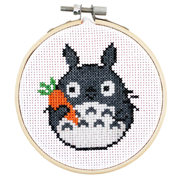 Totoro with Carrot - DIY Cross Stitch Kit