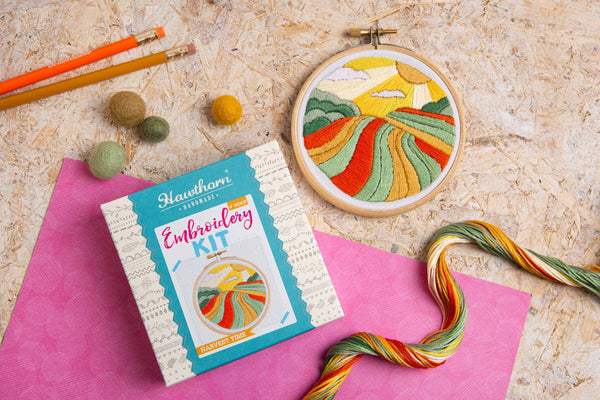 Harvest Time Mini Embroidery Kit | Craft Kit for Beginners