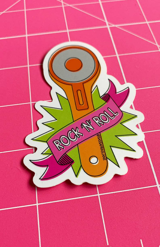 Cutter Block Sticker Rotary Cutter Sticker – Three Little Birds Sewing Co.