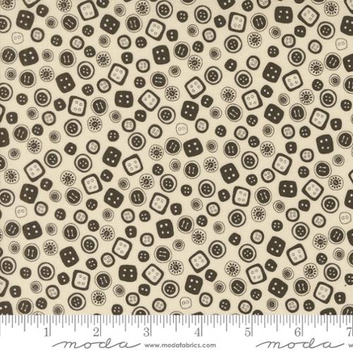 Buttons in Porcelain Black -- Threads by Sweetwater for Moda Fabrics