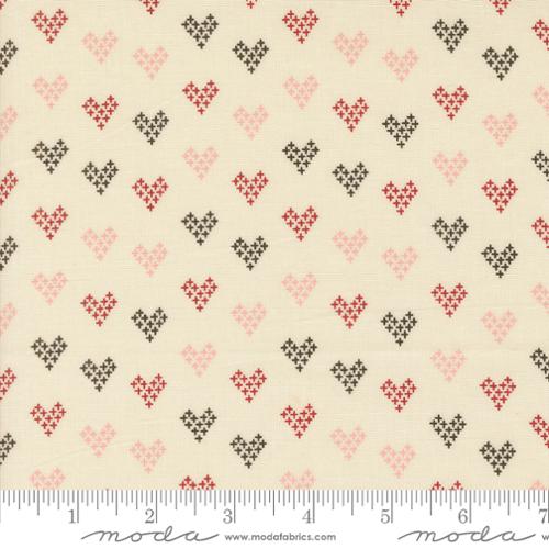 Love Novelty Hearts in Porcelain Multi -- Threads by Sweetwater for Moda Fabrics
