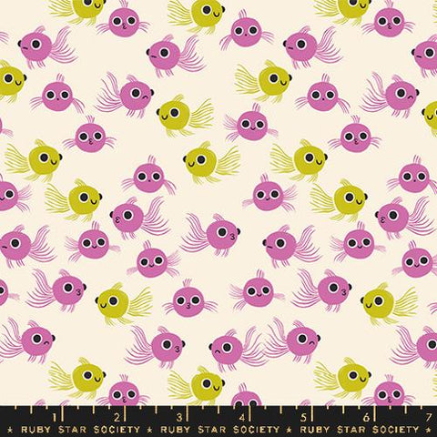 Goldfish in Heliotrope --- Animal Animal by Ruby Star Society -- Moda Fabric