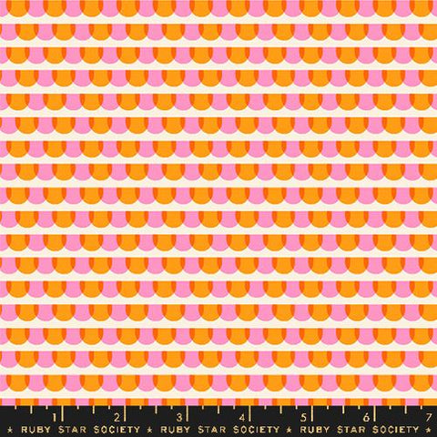 Roof Tiles in Flamingo --- Animal Animal by Ruby Star Society -- Moda Fabrics