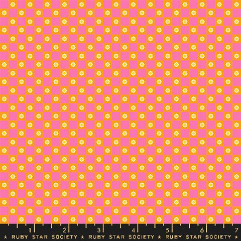 Flower Check in Orange --- Animal Animal by Ruby Star Society -- Moda Fabrics