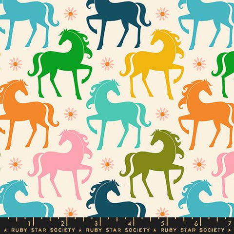 Fancy Horse in Natural --- Carousel by Melody Miller--  Ruby Star Society -- Moda Fabrics