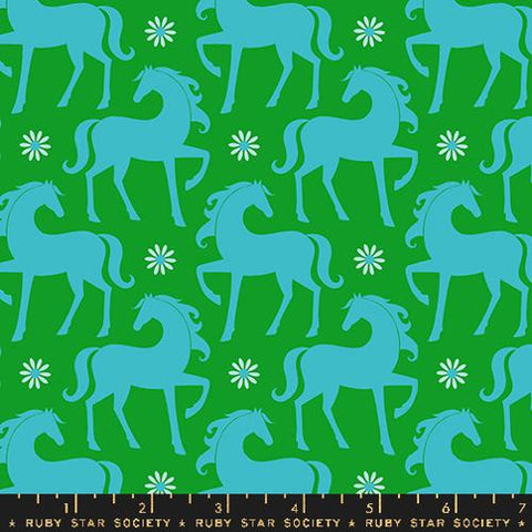 Fancy Horse in Verdant --- Carousel by Melody Miller--  Ruby Star Society -- Moda Fabrics
