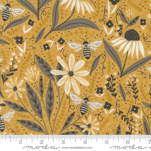 Bee Garden Florals in Honey -- Bee Garden by Gingiber -- Moda Fabrics
