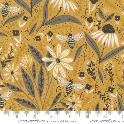 Bee Garden Florals in Honey -- Bee Garden by Gingiber -- Moda Fabrics