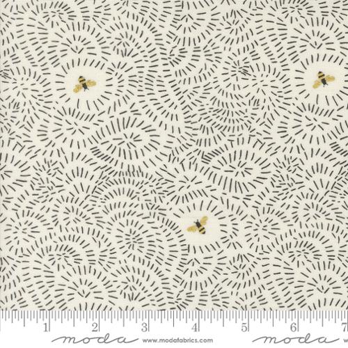 Twists and Turns in Porcelain -- Bee Garden by Gingiber -- Moda Fabrics