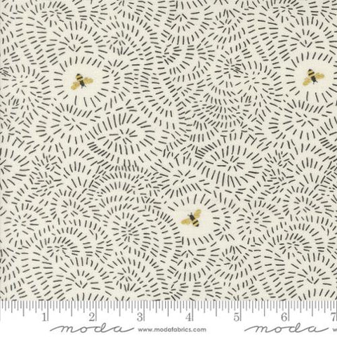 Twists and Turns in Porcelain -- Bee Garden by Gingiber -- Moda Fabrics