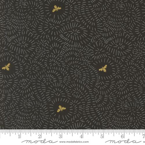Twists and Turns in Black -- Bee Garden by Gingiber -- Moda Fabrics