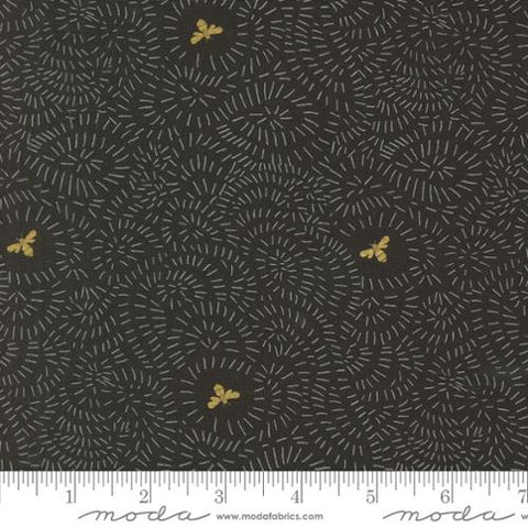 Twists and Turns in Black -- Bee Garden by Gingiber -- Moda Fabrics