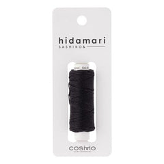 Black -- Cosmo Hidamari Sashiko Solid Thread 30 Meters