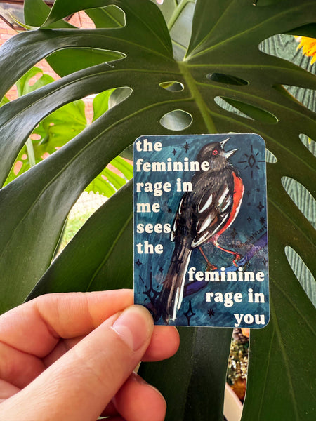 The Feminine Rage In Me: Feminist Sticker