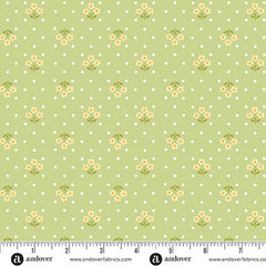 Plain and Simple by Andover Fabrics Tri Flower Pistachio -- Andover Fabrics