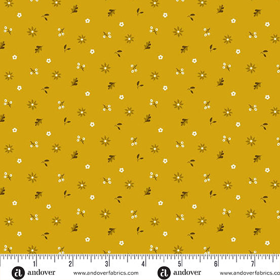 Oakleigh by Judy Jarvi Windy Mustard  -- Andover Fabrics