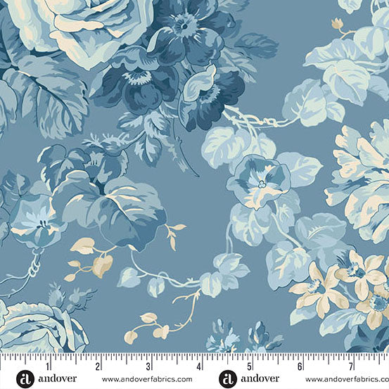 Rose Bouquet Twill -- Special Delivery by Laundry Basket Quilts -- Andover Fabrics