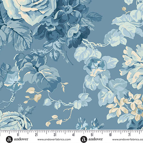 Rose Bouquet Twill -- Special Delivery by Laundry Basket Quilts -- Andover Fabrics