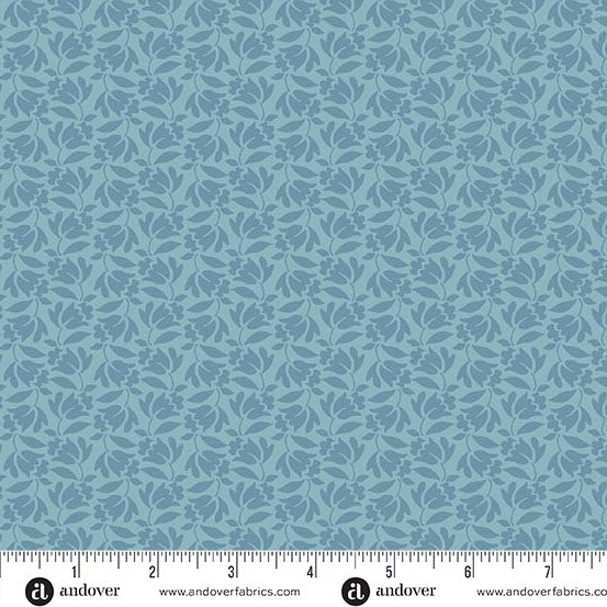 Lilybell Faded Blue -- Special Delivery by Laundry Basket Quilts -- Andover Fabrics