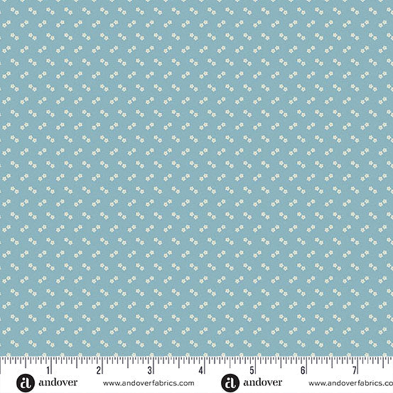 Double Daisy Blueberry -- Special Delivery by Laundry Basket Quilts -- Andover Fabrics
