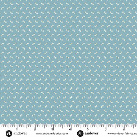 Double Daisy Blueberry -- Special Delivery by Laundry Basket Quilts -- Andover Fabrics