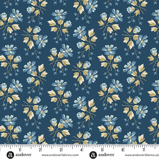 Apple Blossoms Night -- Special Delivery by Laundry Basket Quilts -- Andover Fabrics