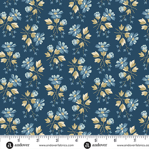 Apple Blossoms Night -- Special Delivery by Laundry Basket Quilts -- Andover Fabrics
