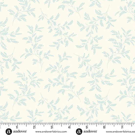 Tree Fern Cornflower -- Special Delivery by Laundry Basket Quilts -- Andover Fabrics