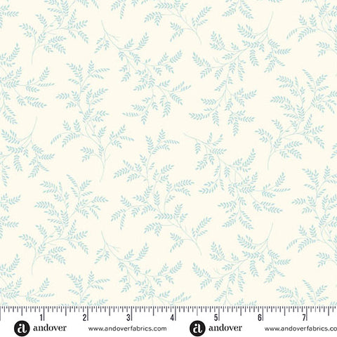 Tree Fern Cornflower -- Special Delivery by Laundry Basket Quilts -- Andover Fabrics