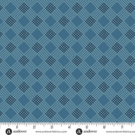 Tea Towel Deep Denim -- Special Delivery by Laundry Basket Quilts -- Andover Fabrics
